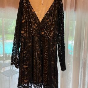 Black lace dress